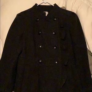 Gray delicately detailed size 4 women’s pea coat!